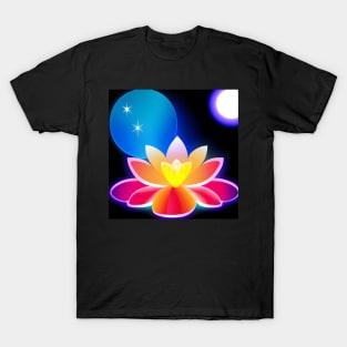 Moonlight Flower | AI Generated Art by @remlorart T-Shirt